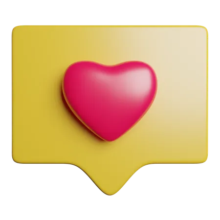 Mensagem de amor  3D Icon