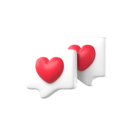 Mensagem de amor  3D Icon