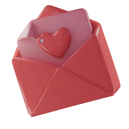 Mensagem de amor  3D Icon