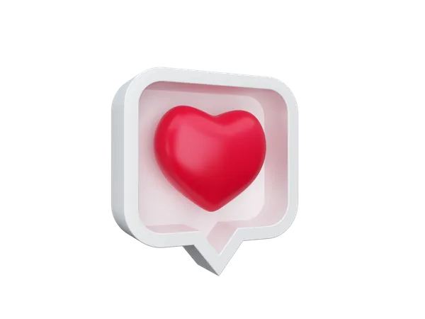 Mensagem de amor  3D Illustration