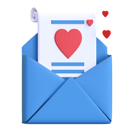 Mensagem de amor  3D Icon