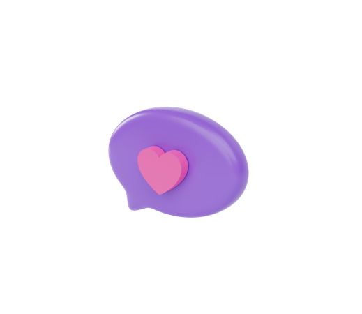 Mensagem de amor  3D Icon