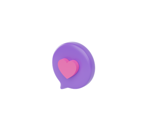 Mensagem de amor  3D Icon