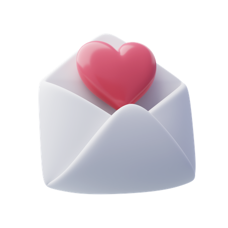 Mensagem de amor  3D Icon