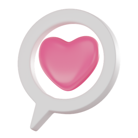 Mensagem de amor  3D Icon