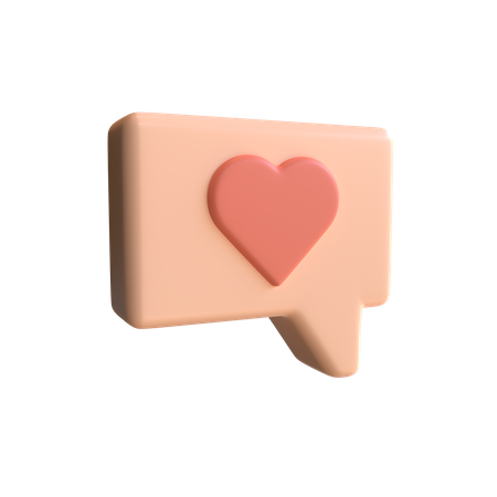 Mensagem de amor  3D Illustration