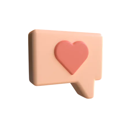 Mensagem de amor  3D Illustration