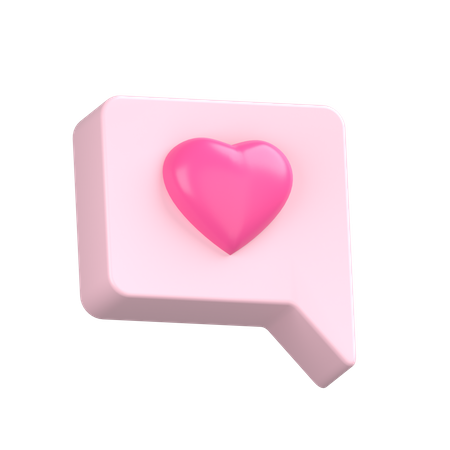 Mensagem de amor  3D Illustration