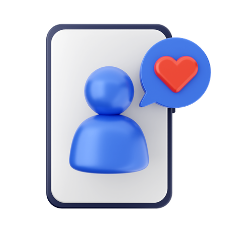 Mensagem de amor  3D Icon