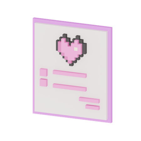 Mensagem de amor  3D Icon