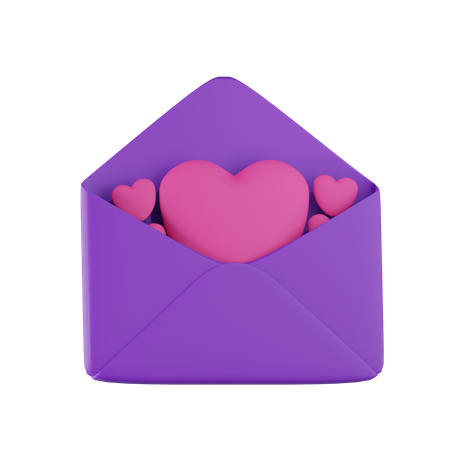 Mensagem de amor  3D Icon