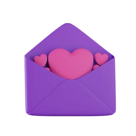 Mensagem de amor  3D Icon