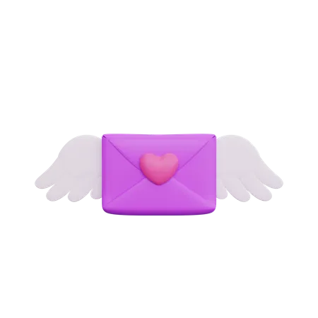 Mensagem de amor  3D Icon