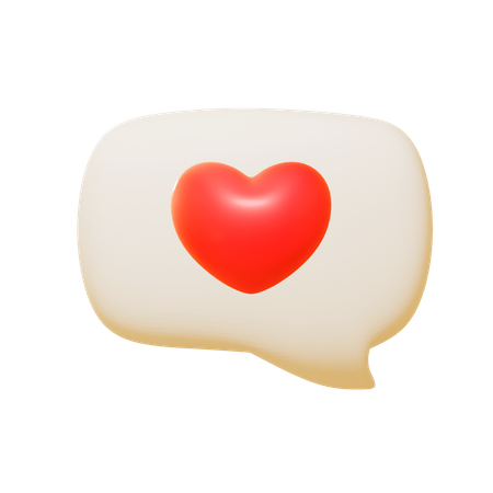 Mensagem de amor  3D Icon