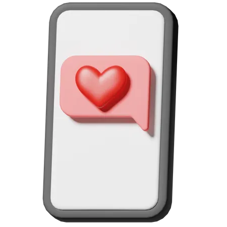 Mensagem de amor  3D Icon