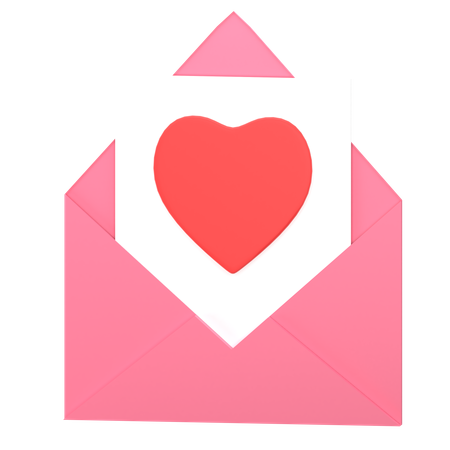 Mensagem de amor  3D Icon