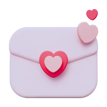 Mensagem de amor  3D Icon