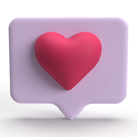 Mensagem de amor  3D Icon