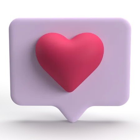 Mensagem de amor  3D Icon