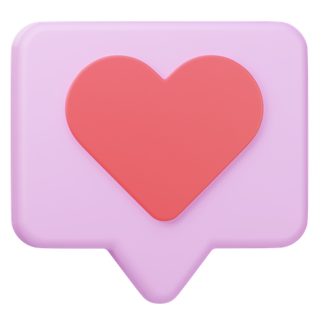 Mensagem de amor  3D Icon