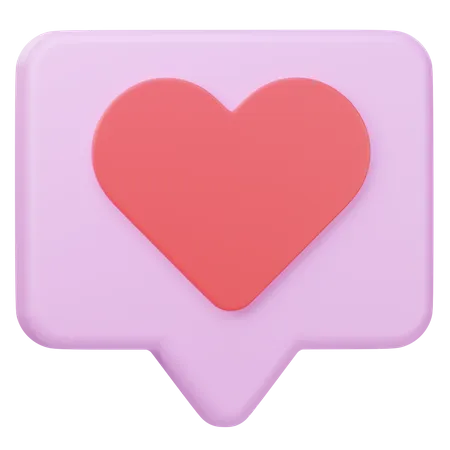 Mensagem de amor  3D Icon