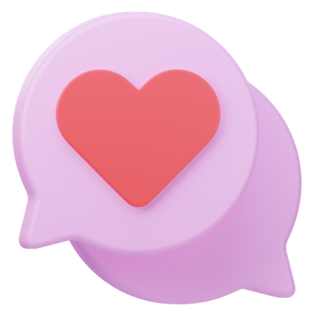 Mensagem de amor  3D Icon