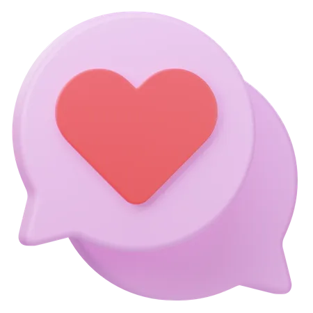 Mensagem de amor  3D Icon