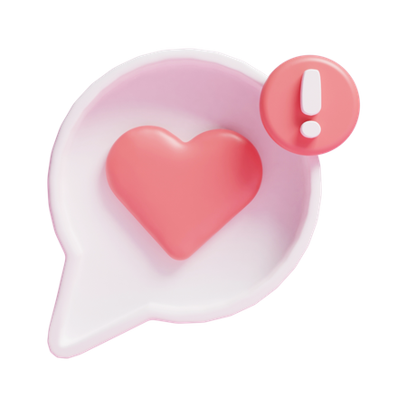 Informações de mensagem de amor  3D Icon