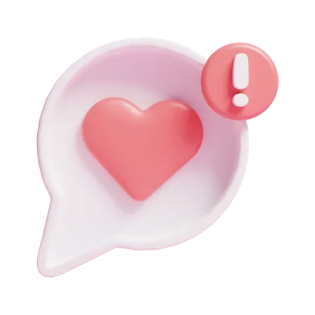 Informações de mensagem de amor  3D Icon