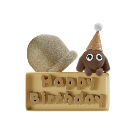 Mensagem de aniversário  3D Icon