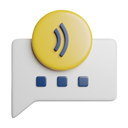 Mensagem de áudio  3D Icon