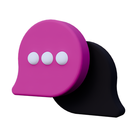 Mensagem de bate-papo  3D Icon