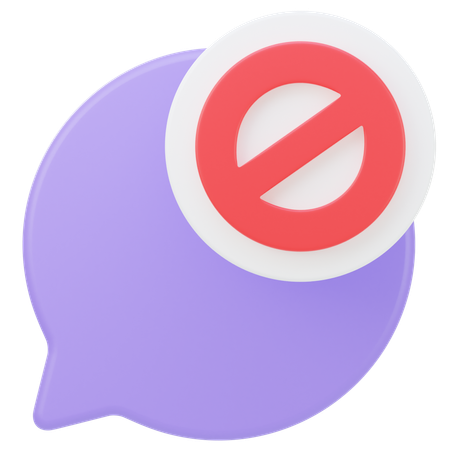 Bloquear mensagem  3D Icon