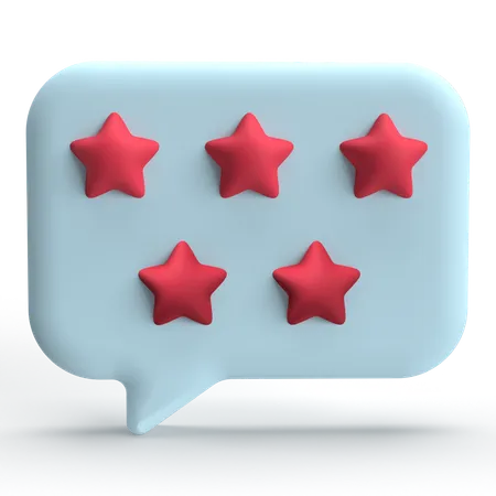 Mensagem cinco estrelas  3D Icon