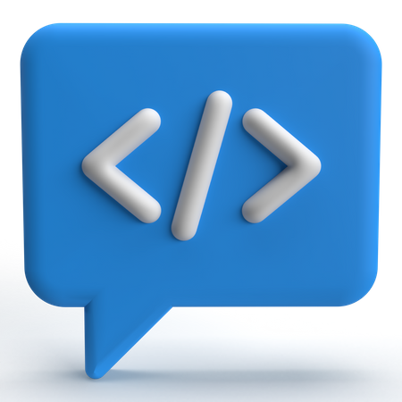 Mensagem de código  3D Icon