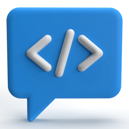 Mensagem de código  3D Icon