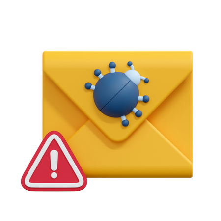 Mensagem de e-mail de bug  3D Icon