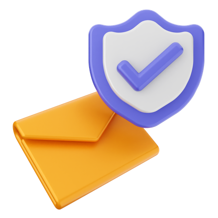 Mensagem de correio de escudo  3D Icon