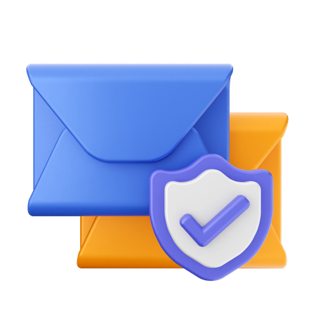Mensagem de correio de escudo  3D Icon