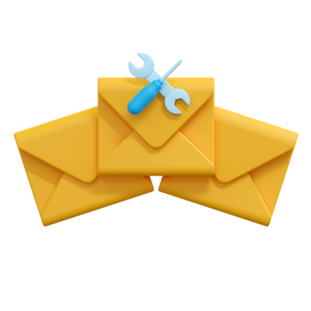 Mensagem de e-mail de reparo  3D Icon