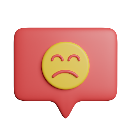 Mensagem de crítica negativa  3D Icon