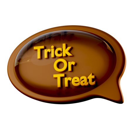 Mensagem de doces ou travessuras  3D Icon