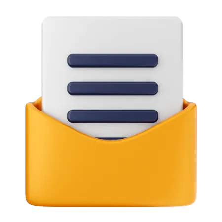 Mensagem de email  3D Icon