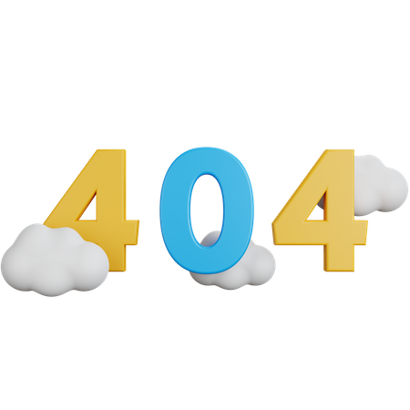Mensagem de erro 404  3D Icon
