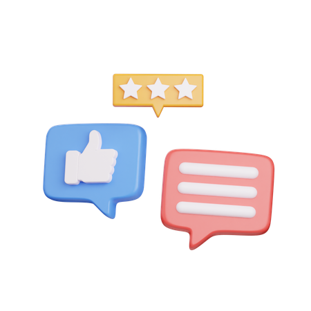 Mensagem de comentários  3D Icon