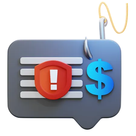 Mensagem de golpe online  3D Icon