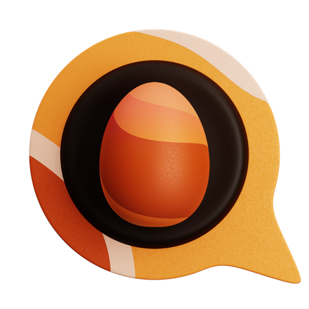Mensagem de ovo  3D Icon