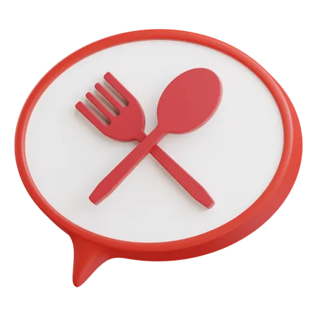 Mensagem de pedido de comida  3D Icon