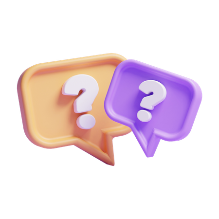 Mensagem de perguntas frequentes  3D Icon