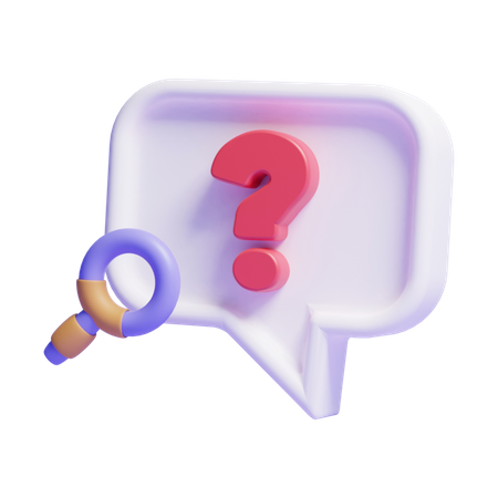 Mensagem de perguntas frequentes  3D Icon